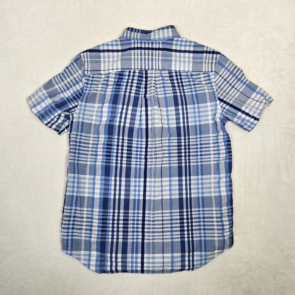 Polo Ralph Lauren Boys Performance Blue Plaid Shirt‎ Size L 14-16 Preppy Casual - Picture 4 of 7